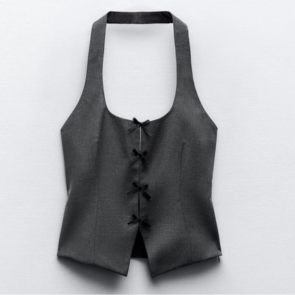 Zara NWT Bow Halter Top
